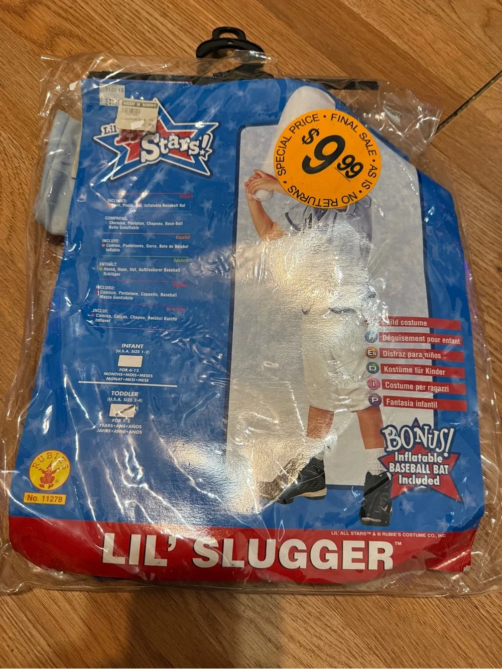 Kids baseball player costume